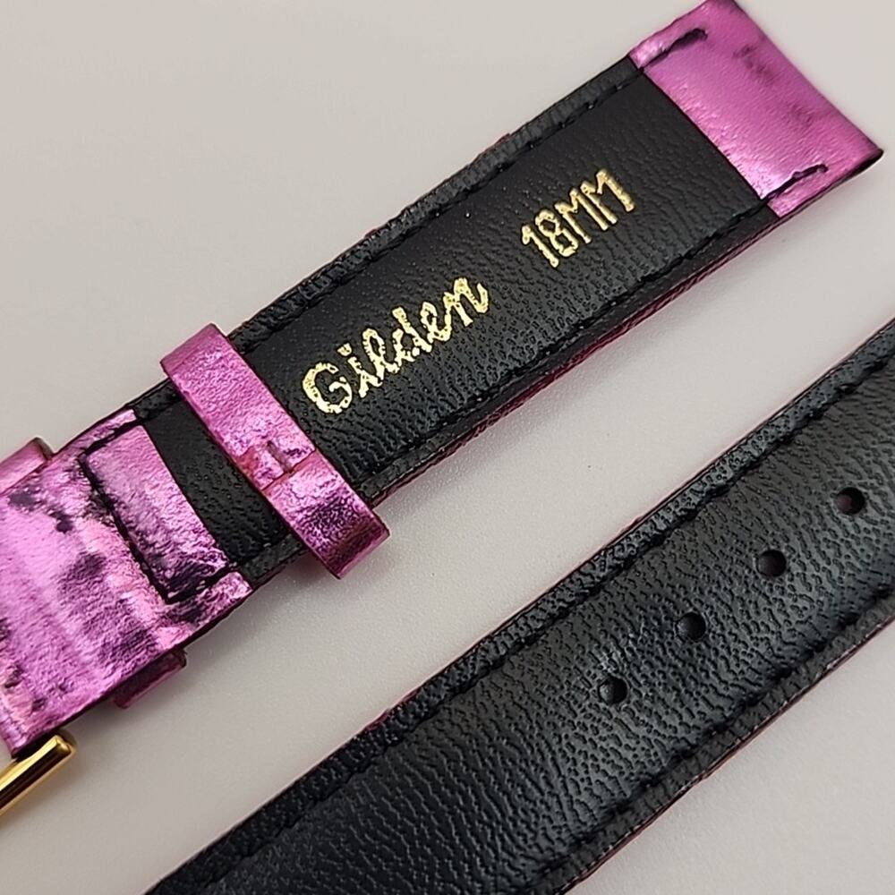Gilden Metallic Pink 18mm Leather Watch Band - New Old Stock - Picture 4 of 4